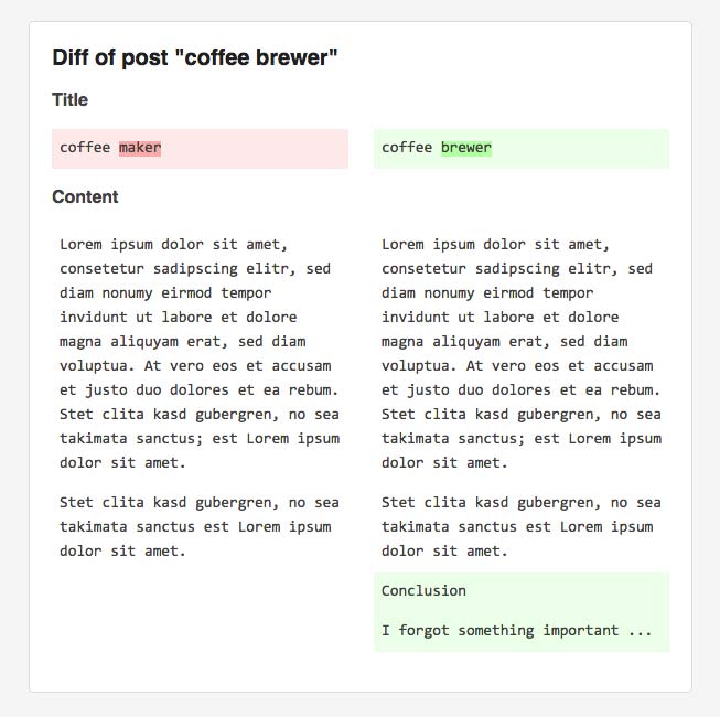 Diff example